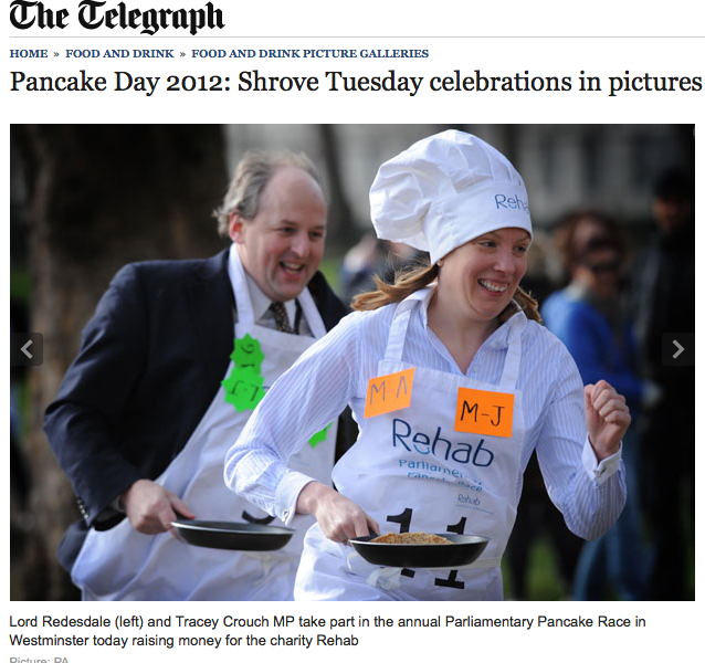 Parliamentary Pancake race