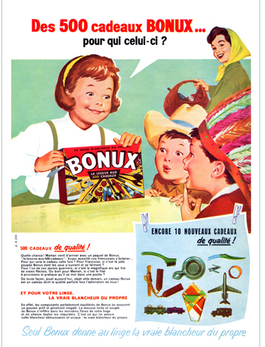 Publicité rétro cadeau Bonux