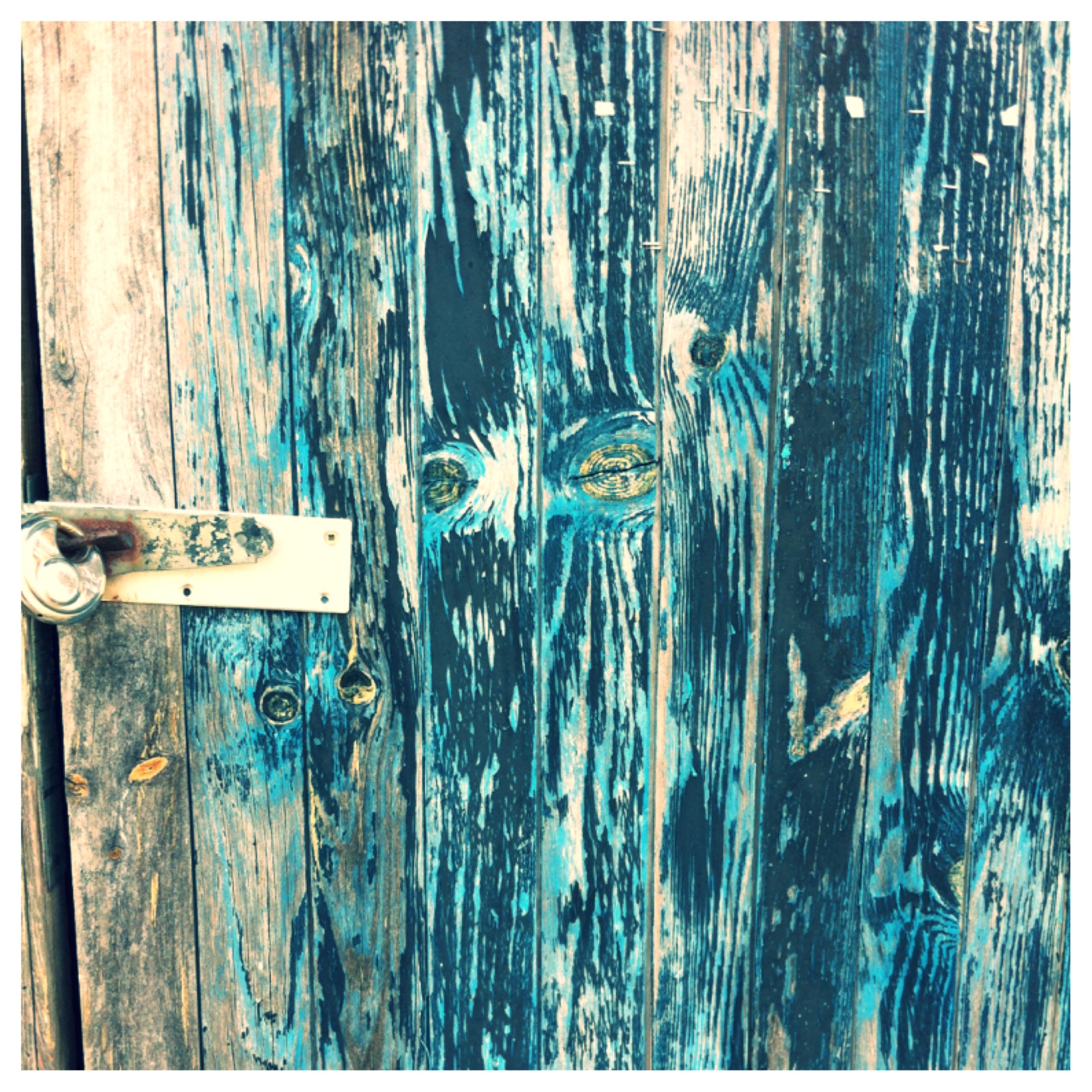 Porte d'une cabane sur le Port de Goulée