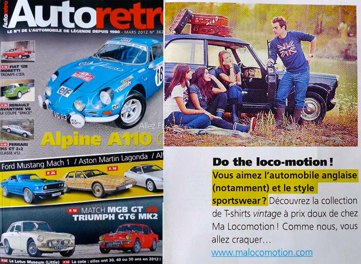 Tee shirts vintage Ma locomotion dans Auto Rétro
