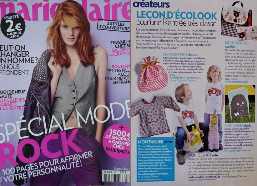 Les t-shirts vintage Ma locomotion dans Marie-Claire Les t-shirts vintage Ma locomotion dans Marie-Claire