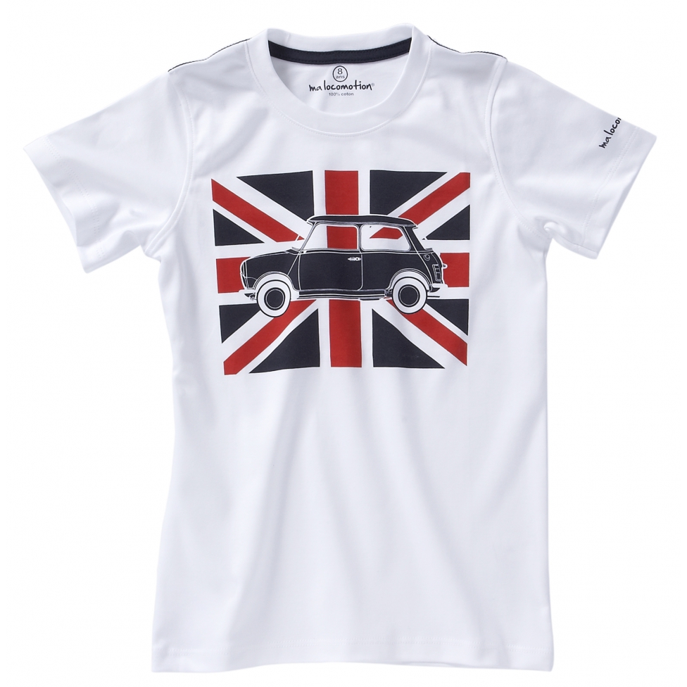 Short sleeves Austin Mini Union Jack t-shirt for kids