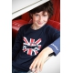 T-shirt Austin Mini Union Jack Marine pour enfants - manches longues