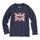 T-shirt Austin Mini Union Jack Marine pour enfants - manches longues