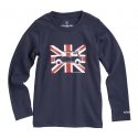 T-shirt Austin Mini Union Jack Marine pour enfants - manches longues