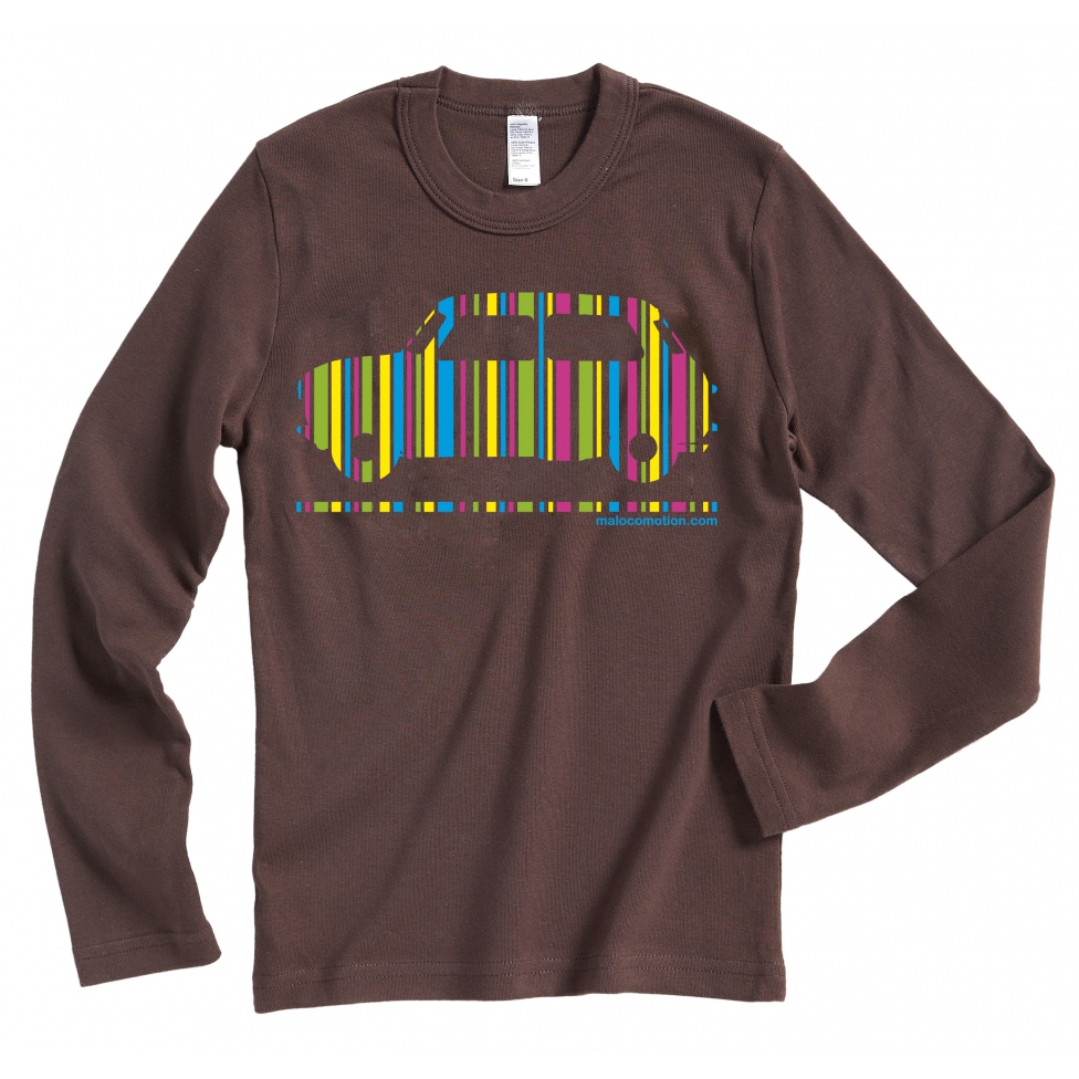 Bar codes Austin Mini t-shirt brown / long sleeves 