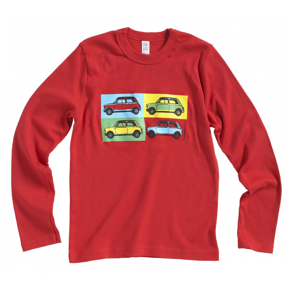 Austin Mini pop art t-shirt - red