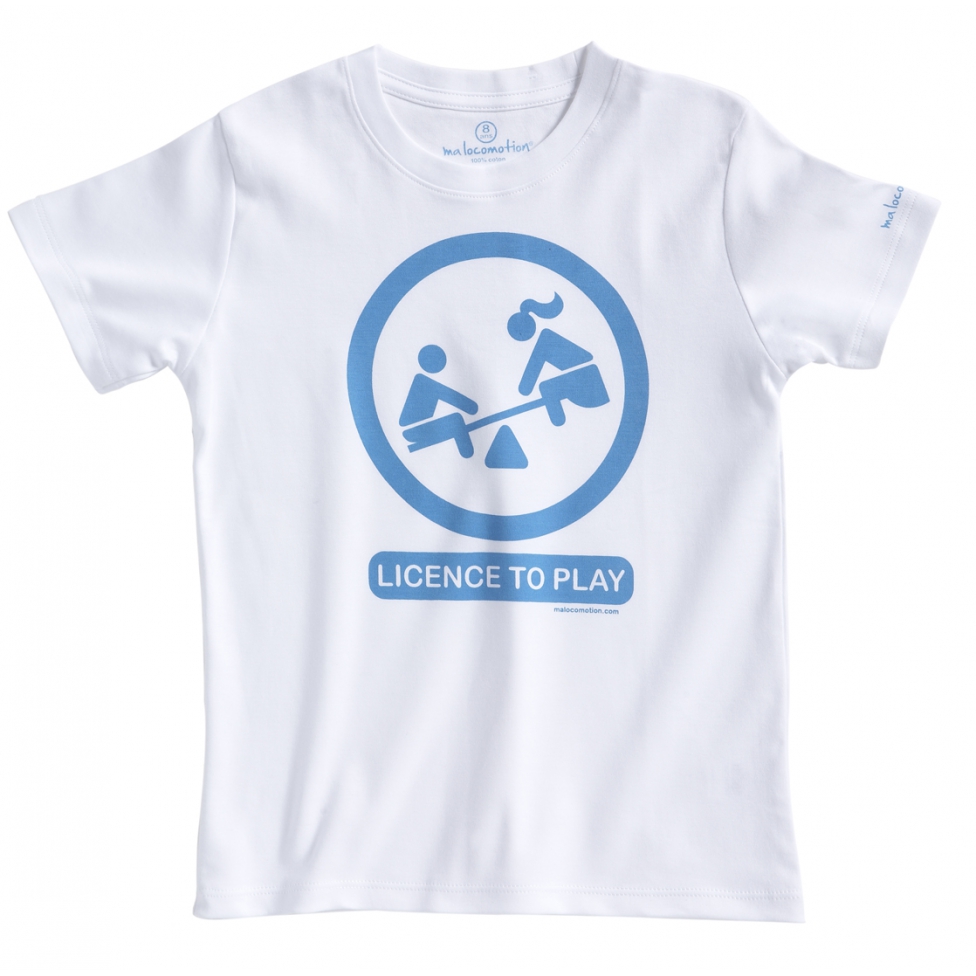 Licence to play t-shirt - blue