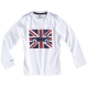 Long sleeves Austin Mini Union Jack t-shirt for adults - white