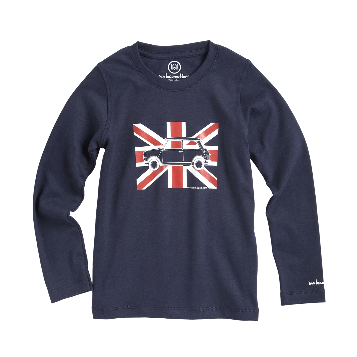  T-shirt marine Austin Mini drapeau anglais 