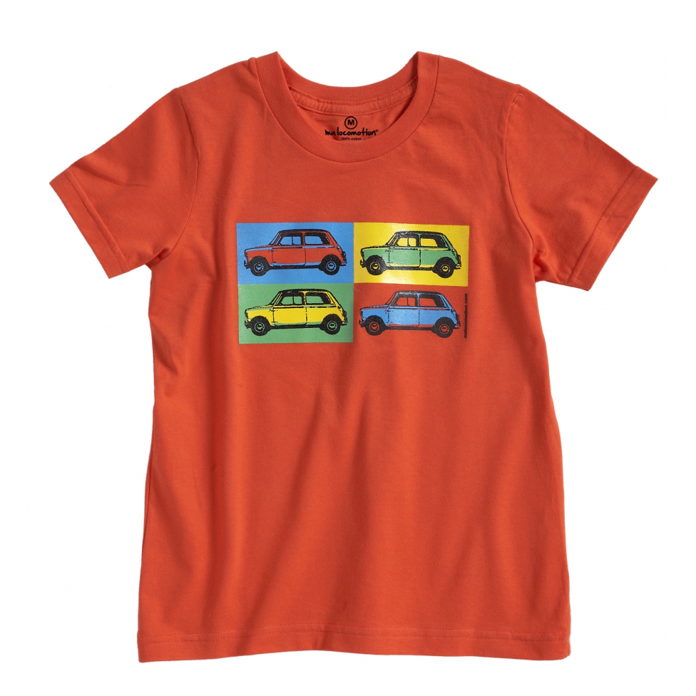 T-shirt Austin Mini Pop art orange 