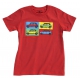 Austin Mini pop art t-shirt for adult - red