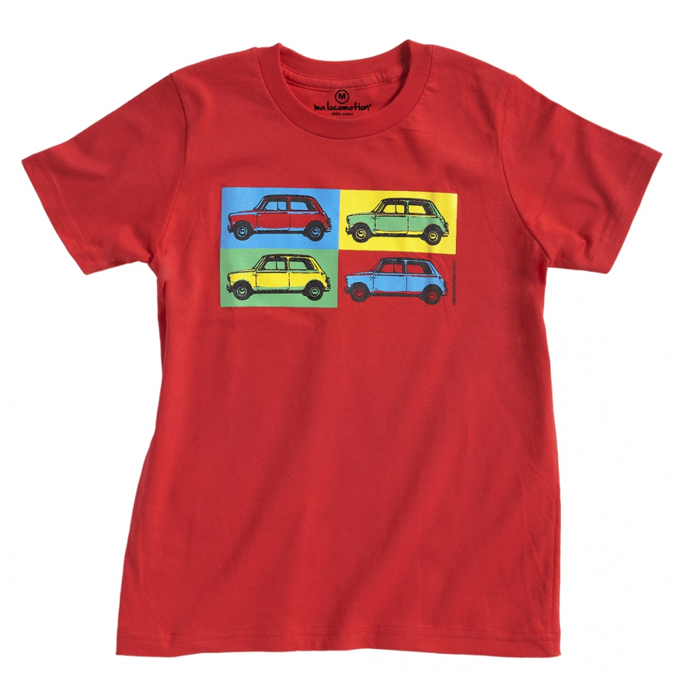 T-shirt Austin Mini Pop art rouge 