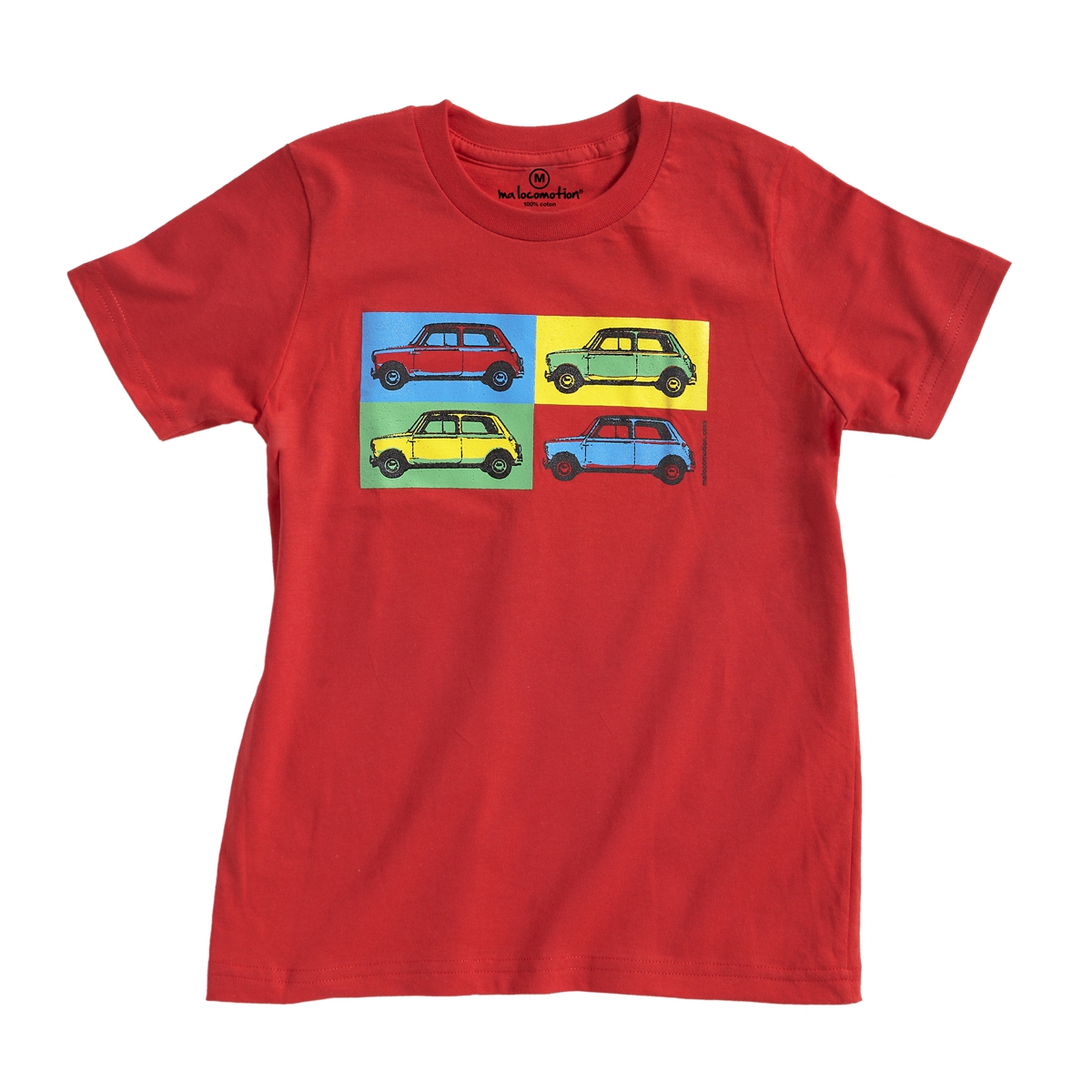 Austin Mini pop art t-shirt for adult - red