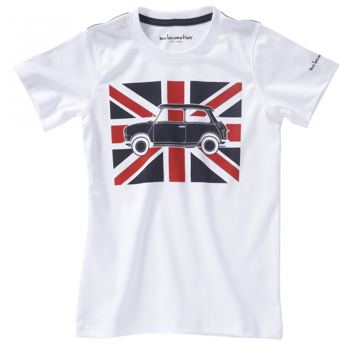 T-shirt Austin Mini drapeau anglais manches courtes