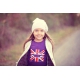 Long sleeves Austin Mini Union Jack purple t-shirt for kids