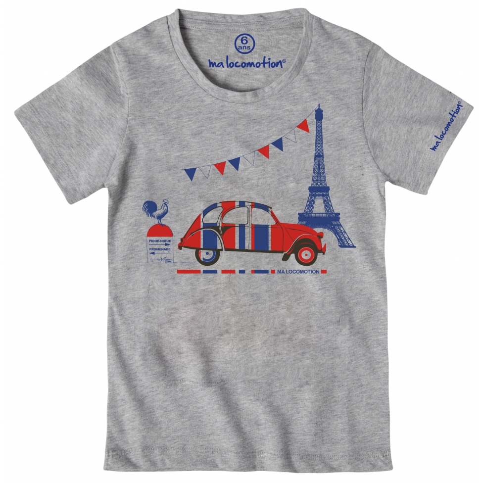 T-shirt 2CV Paris Tour Eiffel