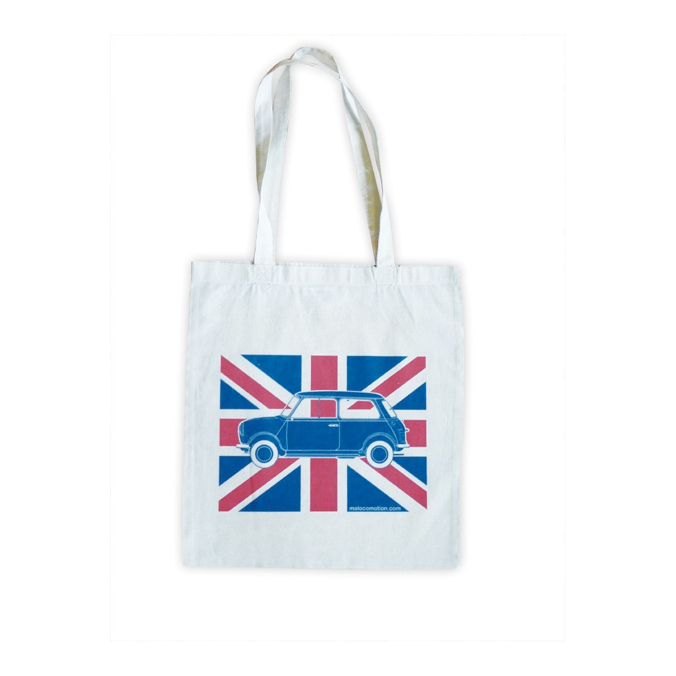 Austin Mini Union Jack tote bag