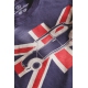T-shirt Austin Mini drapeau anglais bleu grisé