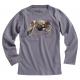 T-shirt moto vintage - gris